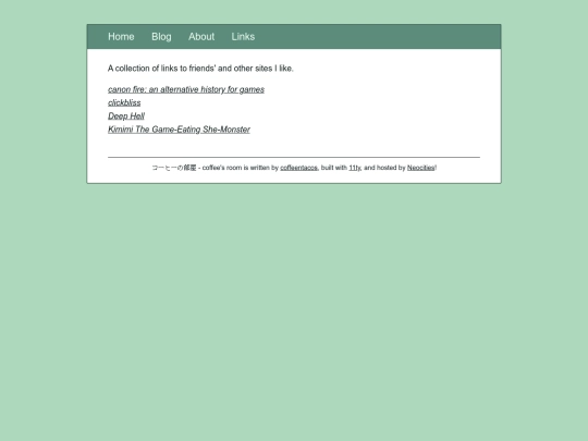 links screenshot