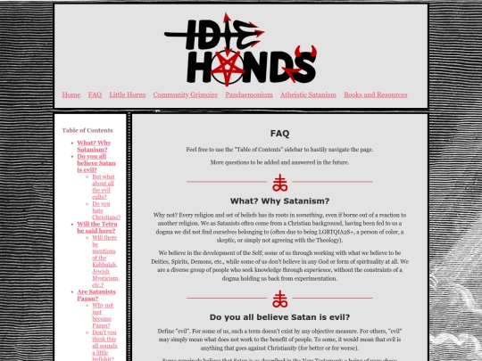 FAQ screenshot