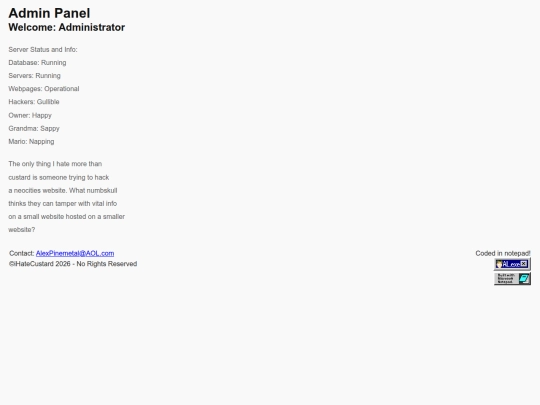 admin screenshot