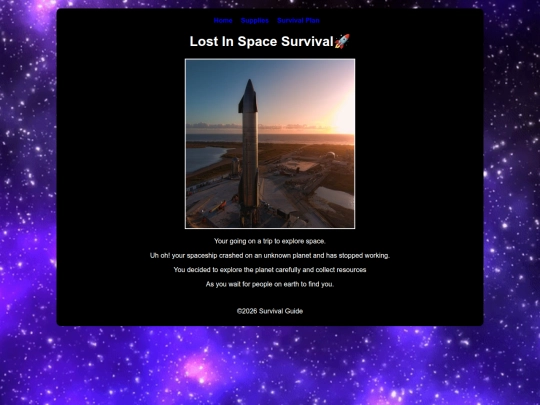 ClassOf2029/Projects/SurvivalWebsite screenshot