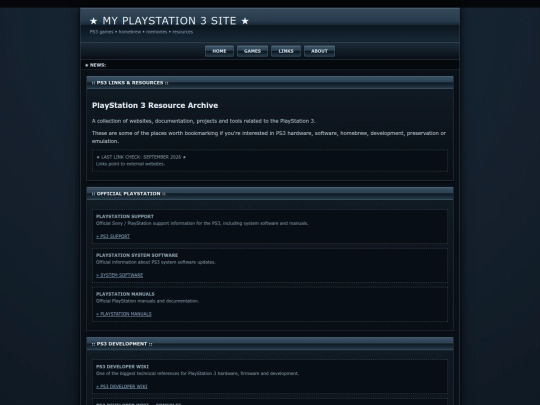 links screenshot