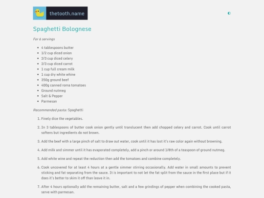 articles/cooking/spaghetti-bolognese screenshot