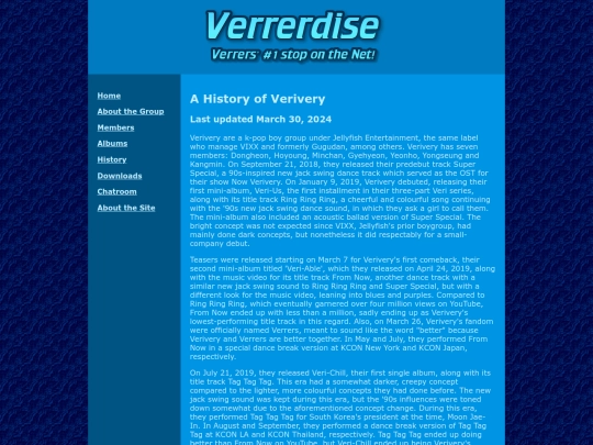 history screenshot
