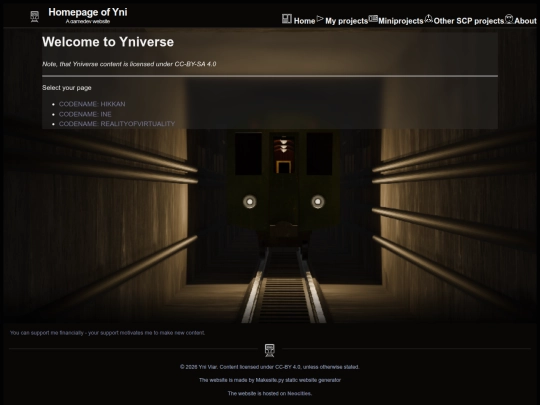 yniverse_index screenshot