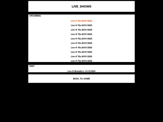 dates screenshot