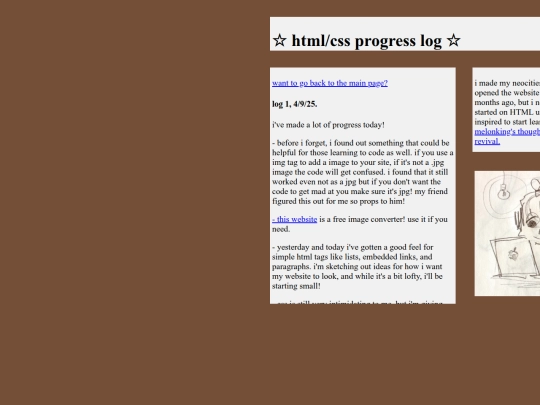 progress/journal screenshot