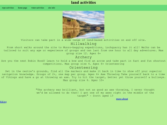 land activities screenshot