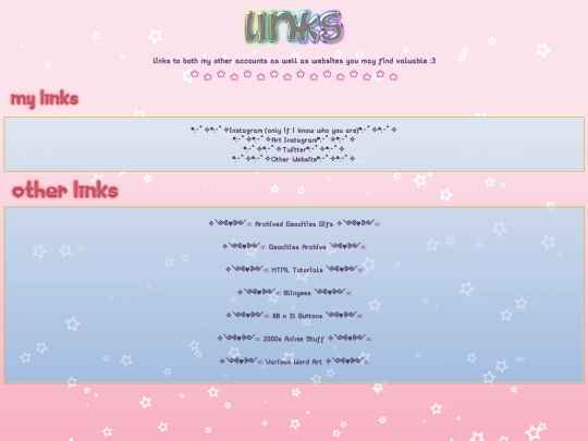 links screenshot