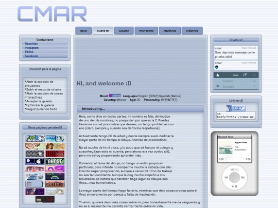 info screenshot