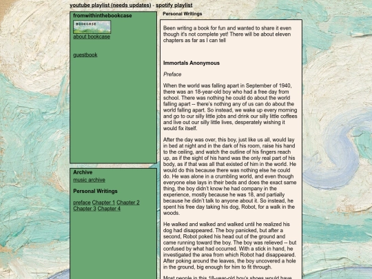 personal_writings screenshot