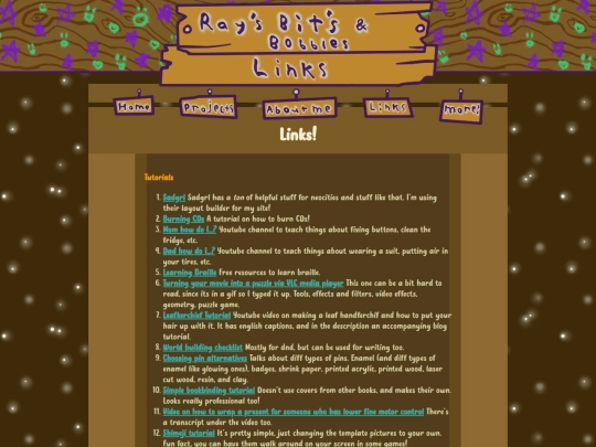 Links screenshot