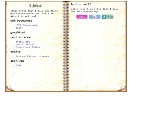 links screenshot