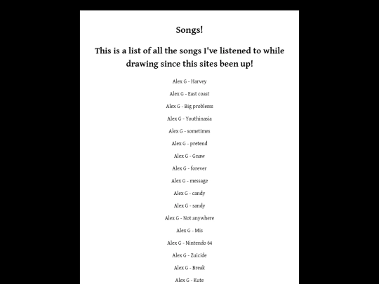 songs screenshot