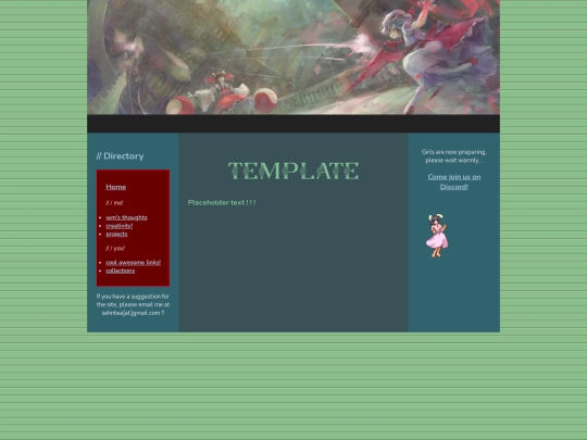 page template screenshot
