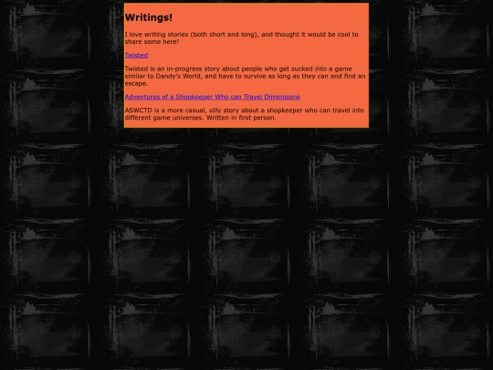writing screenshot