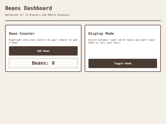 beans screenshot