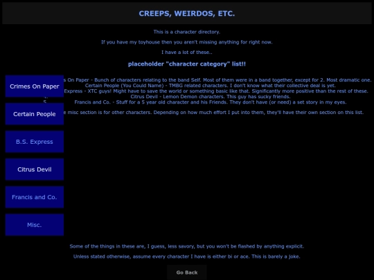 mycharacters screenshot