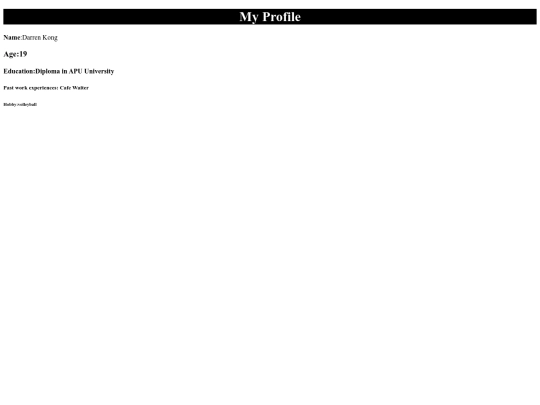 myprofile screenshot