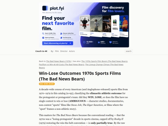 couchto4k/p/win-lose-outcomes-1970s-sports-films-the-bad-news-bears screenshot