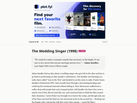 couchto4k/wedding-singer screenshot