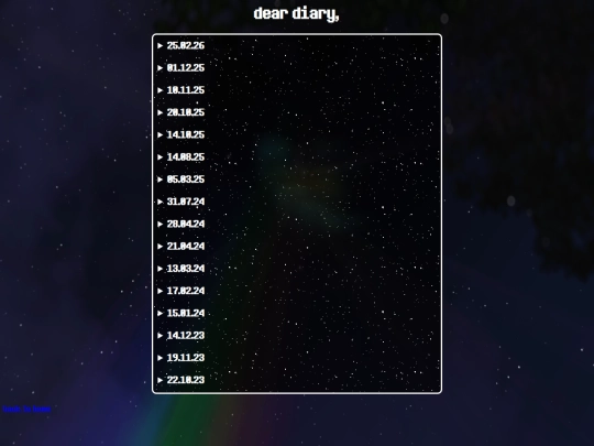 entries screenshot