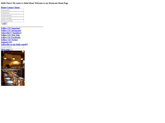 Resturantassignment screenshot