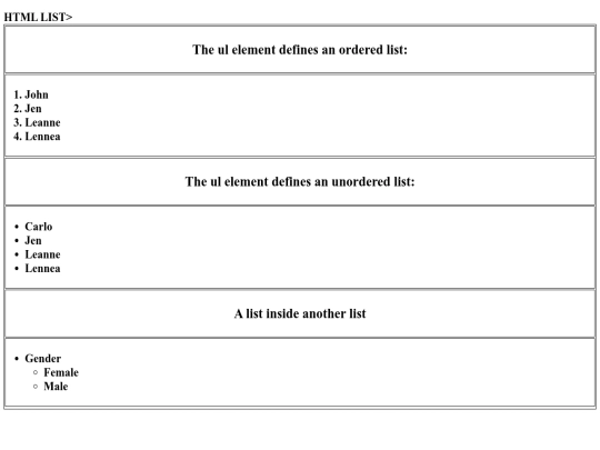 Lists screenshot