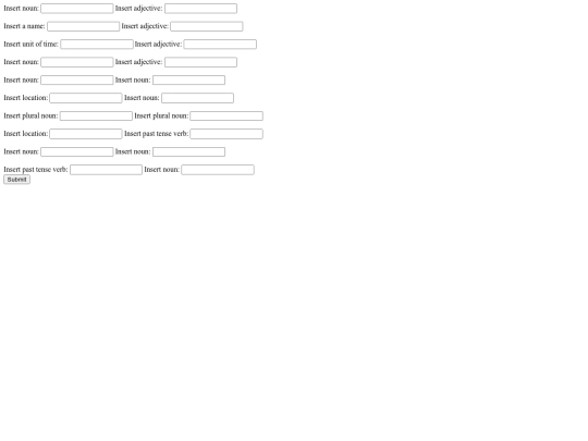 madlibs screenshot