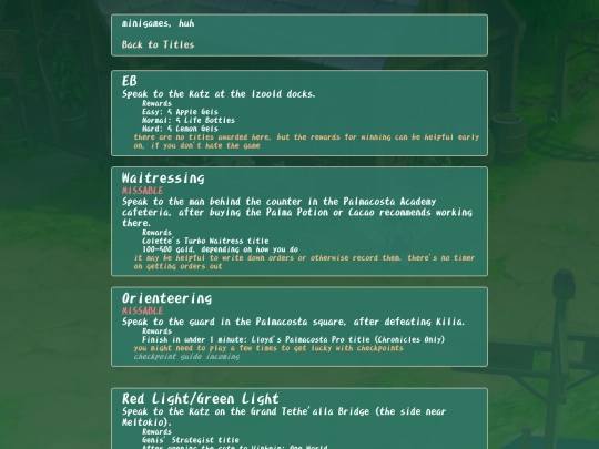 minigames screenshot