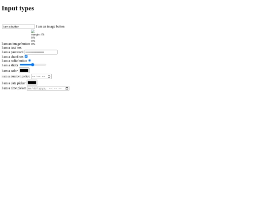 InputTypes screenshot