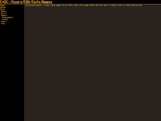 cafe/games screenshot