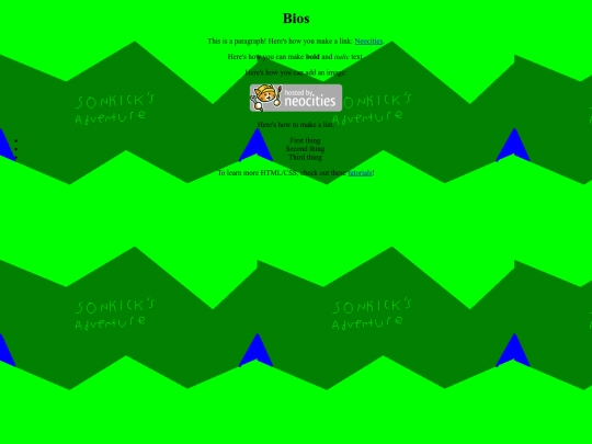 Sonkick's adventure/bios screenshot