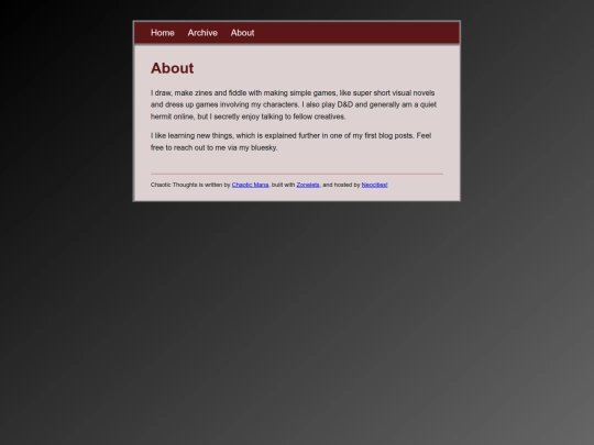 blog/about screenshot