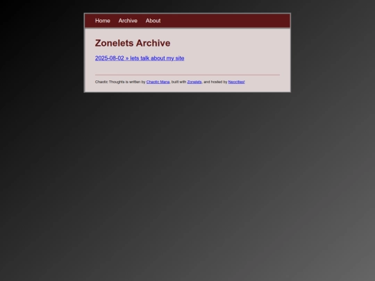 blog/archive screenshot