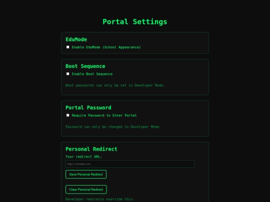 settings screenshot