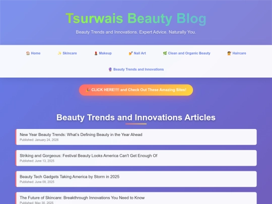 beauty trends and innovations screenshot