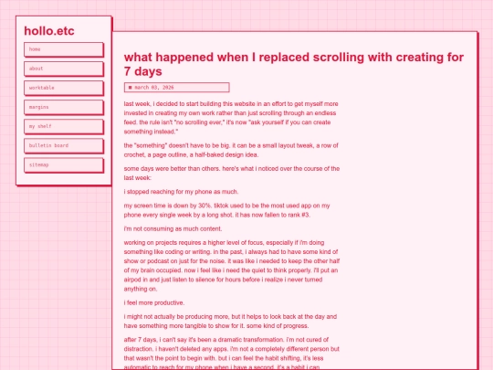 margins/dayseven screenshot