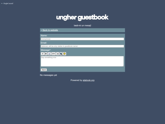 guestbook screenshot