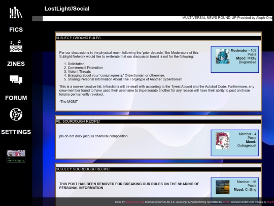 forums screenshot