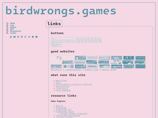 links screenshot