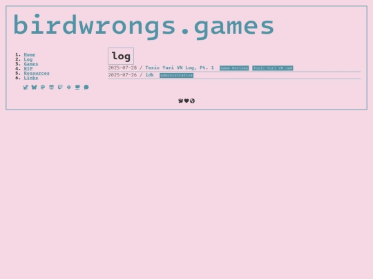 log screenshot
