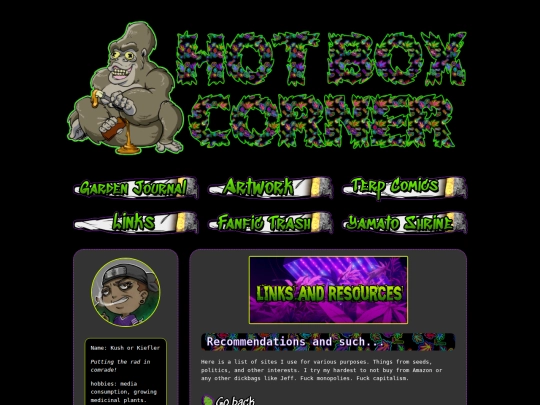 links screenshot
