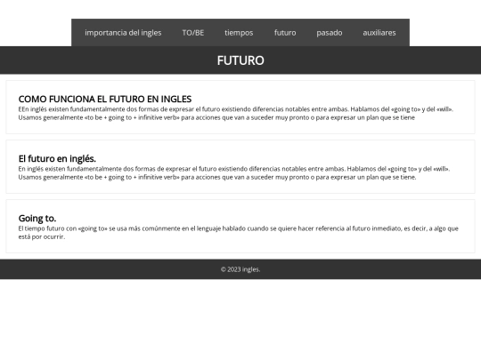 PAGINA DE INGLES/futuro screenshot