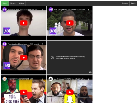 videos screenshot