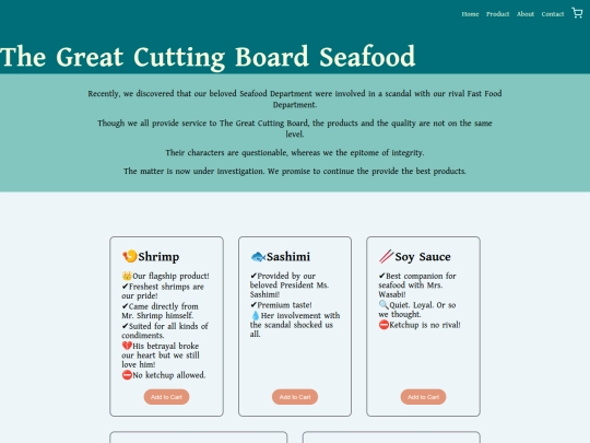 works/03-the-great-cutting-board-selling-page/the-great-cutting-board-seafood-selling-page screenshot