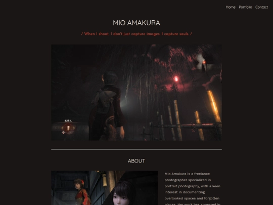 works/06-mio-amakura's-personal-website/mio-amakura screenshot