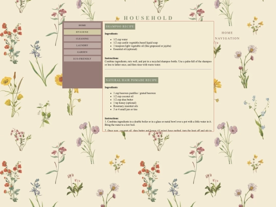 Housekeeping/resources screenshot