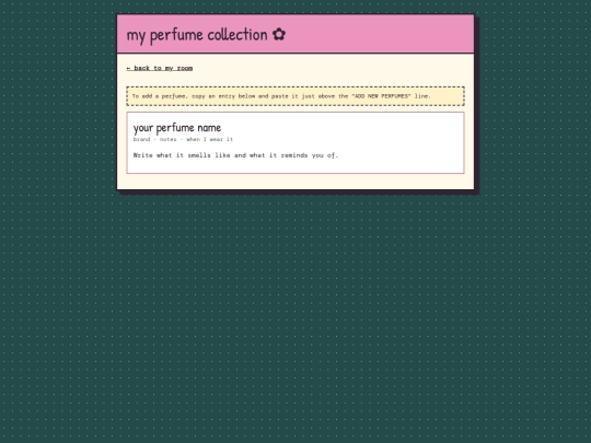perfumes screenshot