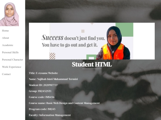 student screenshot