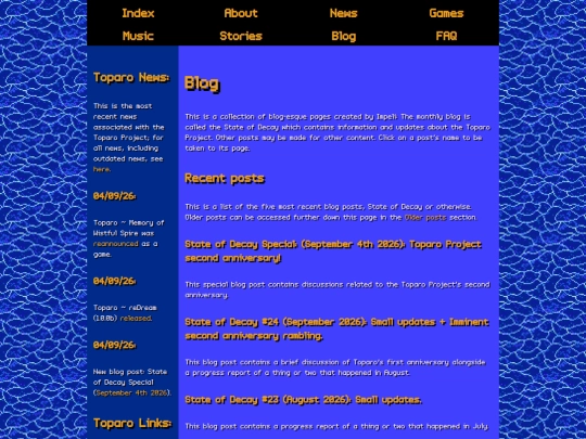 Blog screenshot